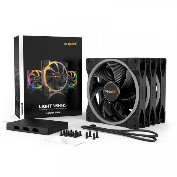 be quiet! Light Wings 140 mm PWM ARGB Triple Pack be quiet! Light Wings 140 mm PWM ARGB Triple Pack